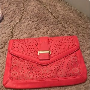 Laser cut envelope clutch or shoulder bag